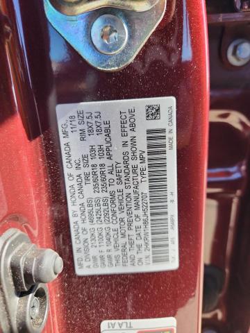 2HKRW1H86JH522707 - 2018 HONDA CR-V EXL RED photo 13