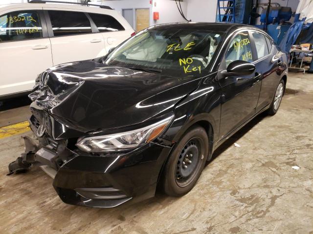 3N1AB8BV7MY250825 - 2021 NISSAN SENTRA S BLACK photo 2