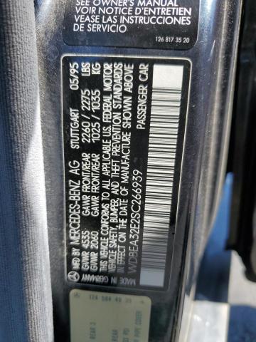 WDBEA32E2SC266939 - 1995 MERCEDES-BENZ E 320 BASE BLACK photo 12