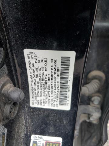 2HKRM4H76GH633118 - 2016 HONDA CR-V EXL შავი ფოტო 14