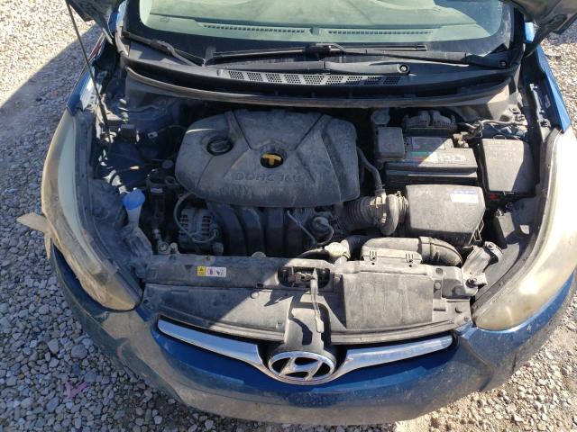 KMHDH4AE6EU030563 - 2014 HYUNDAI ELANTRA SE BLUE photo 11