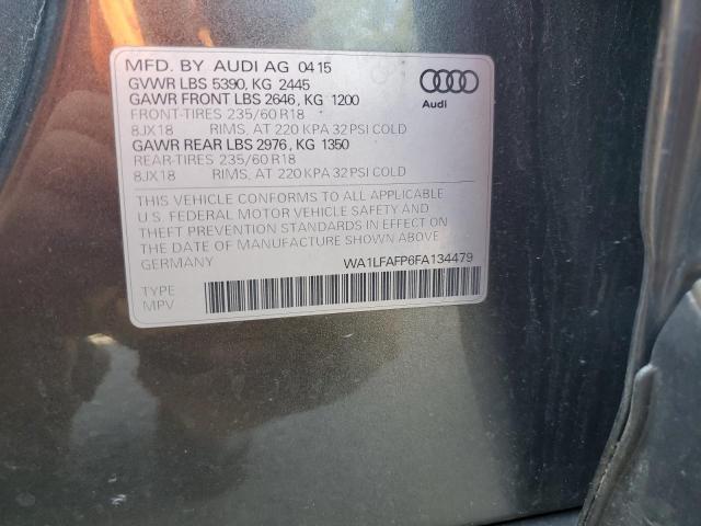 WA1LFAFP6FA134479 - 2015 AUDI Q5 PREMIUM PLUS 灰色 照片 13