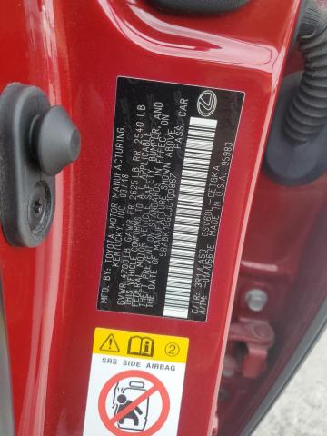 58ABK1GG0JU100867 - 2018 LEXUS ES 350 RED photo 12