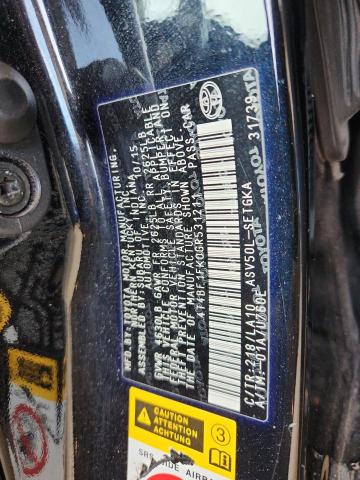 4T4BF1FK0GR531211 - 2016 TOYOTA CAMRY LE BLACK photo 12