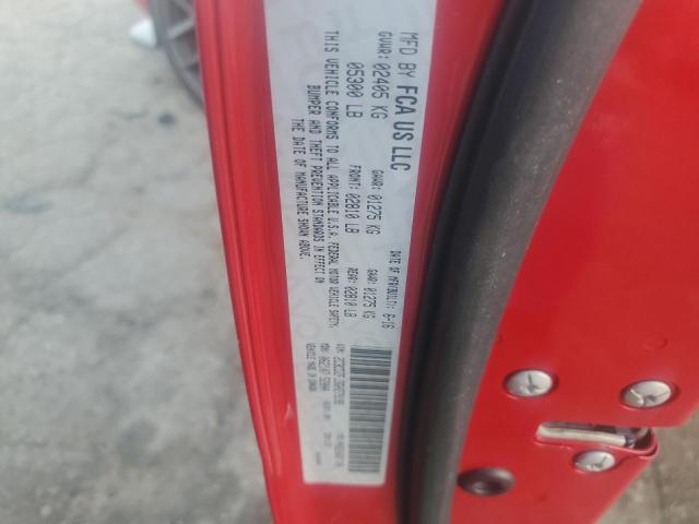 2C3CDZFJ3GH279198 - 2016 DODGE CHALLENGER R/T SCAT PACK RED photo 12