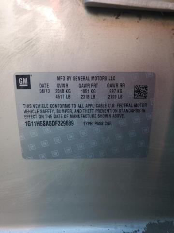 1G11H5SA5DF329689 - 2013 CHEVROLET MALIBU LTZ ვერცხლისფერი ფოტო 13