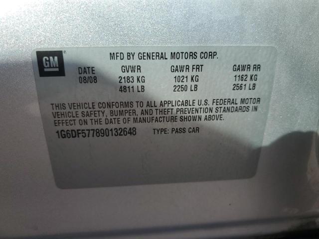 1G6DF577890132648 - 2009 CADILLAC CTS SILVER photo 12