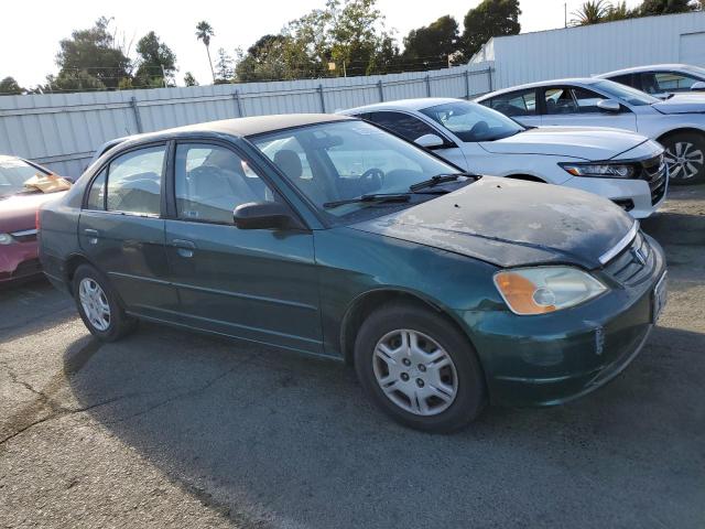 2HGES16562H555740 - 2002 HONDA CIVIC LX GREEN photo 4