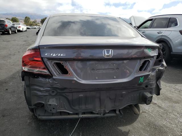 19XFB2F70FE275842 - 2015 HONDA CIVIC SE GRAY photo 6