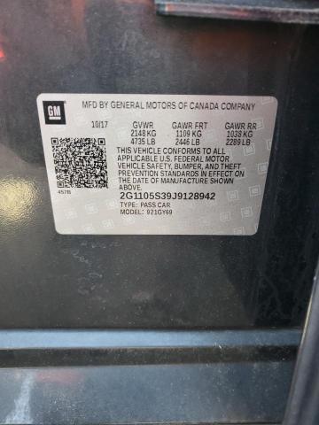 2G1105S39J9128942 - 2018 CHEVROLET IMPALA LT CHARCOAL photo 12