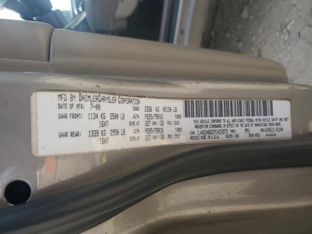 1J4G248S3YC423973 - 2000 JEEP GRAND CHER LAREDO Gris photo 13