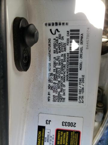 1NXBU40EX9Z083048 - 2009 TOYOTA COROLLA BASE WHITE photo 12