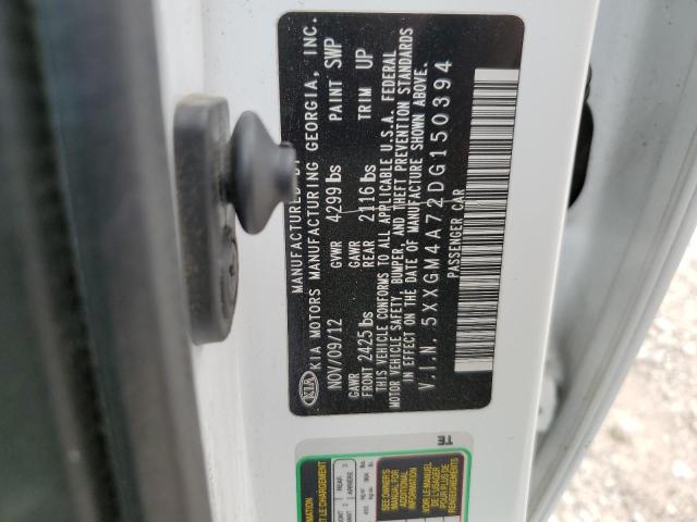 5XXGM4A72DG150394 - 2013 KIA OPTIMA LX WHITE photo 24