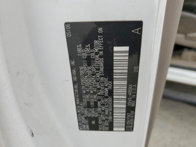 5TBBT44166S483891 - 2006 TOYOTA TUNDRA ACCESS CAB SR5 WHITE photo 13