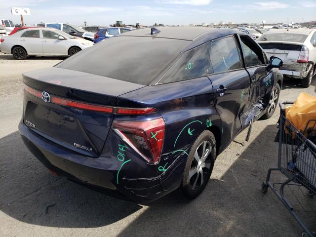 JTDBVRBD4GA000201 - 2016 TOYOTA MIRAI BLUE photo 3