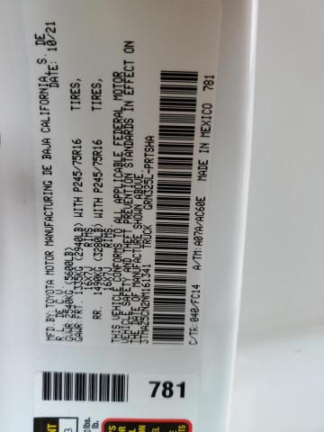 3TMAZ5CN2NM161341 - 2022 TOYOTA TACOMA DOUBLE CAB 白色 照片 12