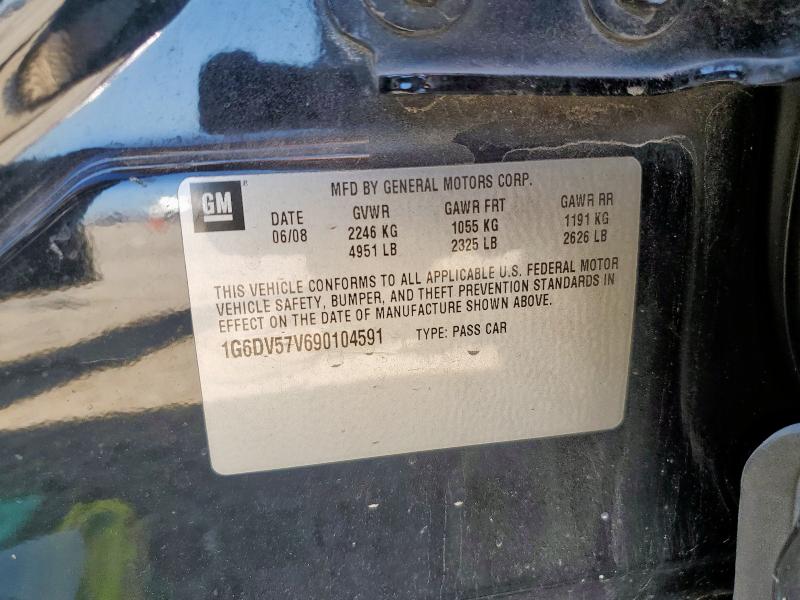 1G6DV57V690104591 - 2009 CADILLAC CTS HI FEATURE V6 BLACK photo 12