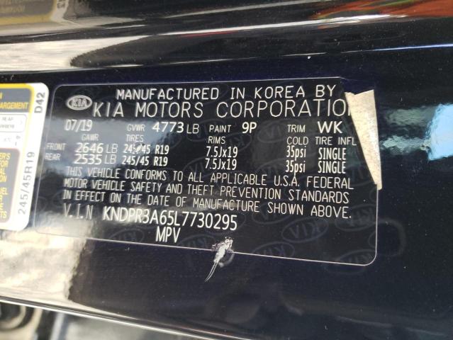 KNDPR3A65L7730295 - 2020 KIA SPORTAGE SX BLACK photo 13