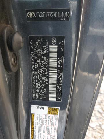 JTKDE177270151016 - 2007 TOYOTA SCION TC ნაცრისფერი ფოტო 12