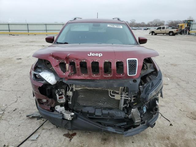 1C4PJLCB6KD297149 - 2019 JEEP CHEROKEE LATITUDE BURGUNDY photo 5