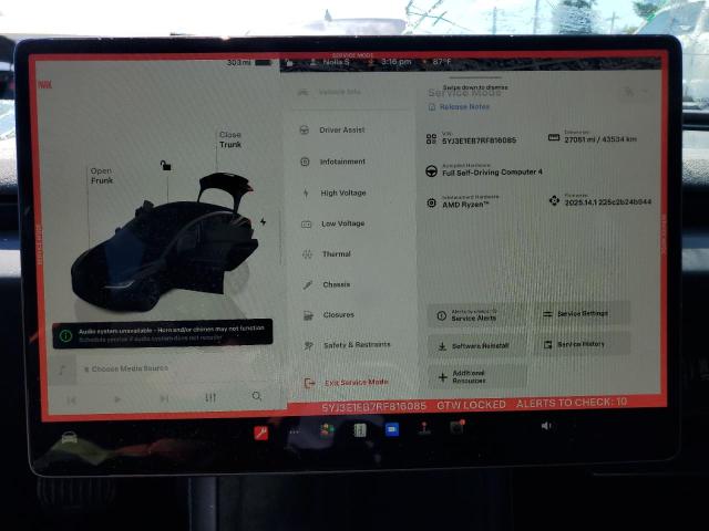 5YJ3E1EB7RF816085 - 2024 TESLA MODEL 3 Սև լուսանկար 9