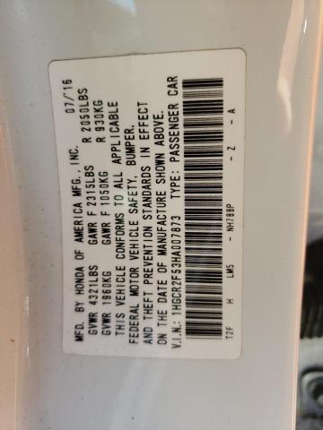 1HGCR2F53HA007873 - 2017 HONDA ACCORD SPORT WHITE photo 13