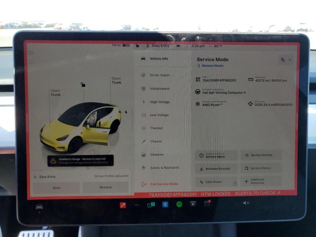 7SAYGDEF4PF882291 - 2023 TESLA MODEL Y WHITE photo 9