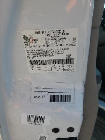 1FMCU9D70BKC38754 - 2011 FORD ESCAPE XLT თეთრი ფოტო 14