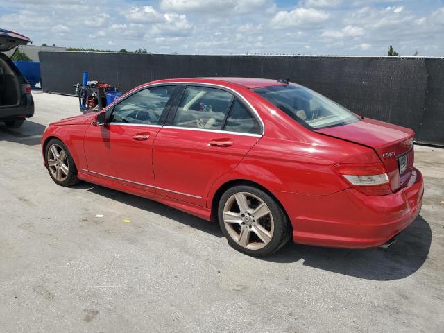 WDDGF8BB1BR138550 - 2011 MERCEDES-BENZ C 300 4MATIC RED photo 2