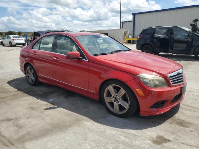 WDDGF8BB1BR138550 - 2011 MERCEDES-BENZ C 300 4MATIC RED photo 4