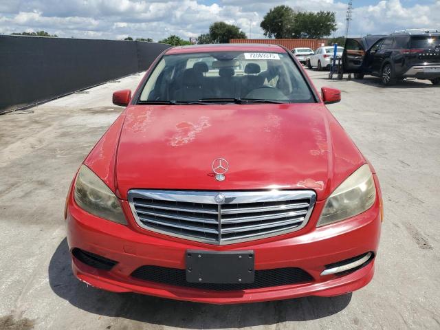 WDDGF8BB1BR138550 - 2011 MERCEDES-BENZ C 300 4MATIC RED photo 5