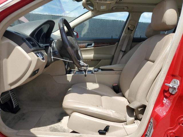 WDDGF8BB1BR138550 - 2011 MERCEDES-BENZ C 300 4MATIC RED photo 7