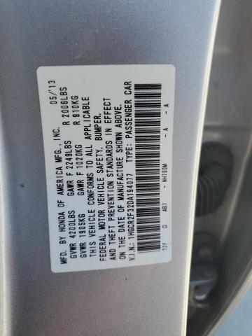 1HGCR2F32DA194077 - 2013 HONDA ACCORD LX SILVER photo 12