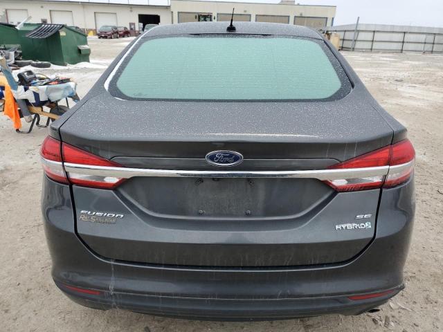 3FA6P0LU3HR190608 - 2017 FORD FUSION SE HYBRID GRAY photo 6