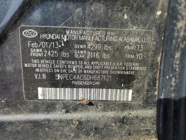 5NPEC4AC6DH687121 - 2013 HYUNDAI SONATA SE BLUE photo 12