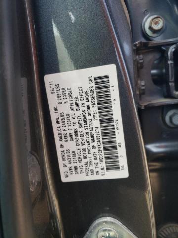 1HGCP2F8XCA002274 - 2012 HONDA ACCORD EXL GRAY photo 12