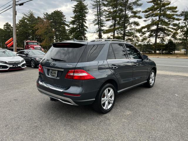 4JGDA5HB0CA036475 - 2012 MERCEDES-BENZ ML 350 4MATIC GRAY photo 3