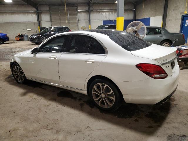 55SWF4KB0GU135360 - 2016 MERCEDES-BENZ C 300 4MATIC WHITE photo 2