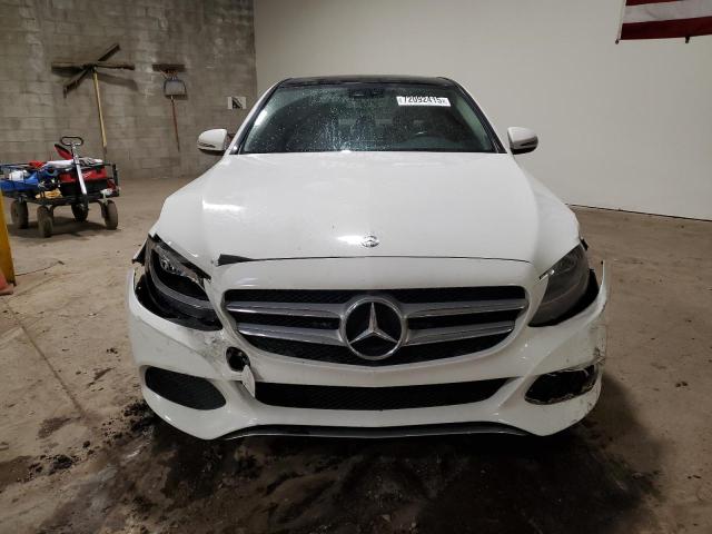 55SWF4KB0GU135360 - 2016 MERCEDES-BENZ C 300 4MATIC WHITE photo 5