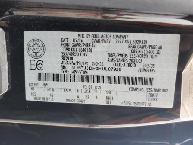 5LMTJ3DH0HUL07936 - 2017 LINCOLN MKC RESERVE Черный фото 12