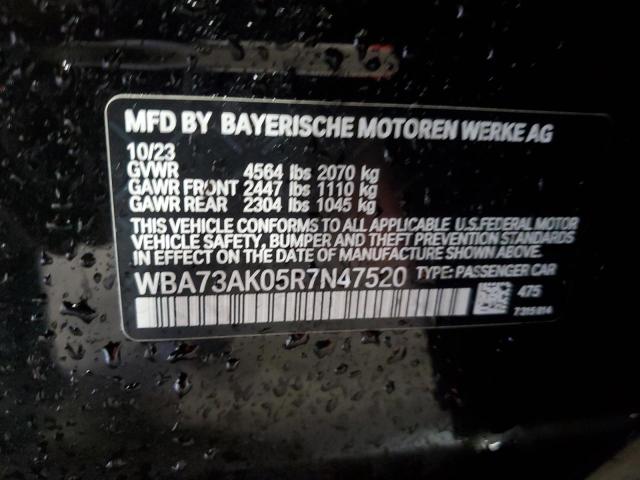 WBA73AK05R7N47520 - 2024 BMW 228XI أسود صورة 12