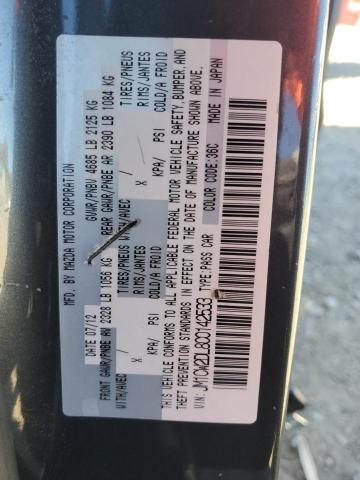 JM1CW2DL8C0142533 - 2012 MAZDA 5 GRAY photo 13