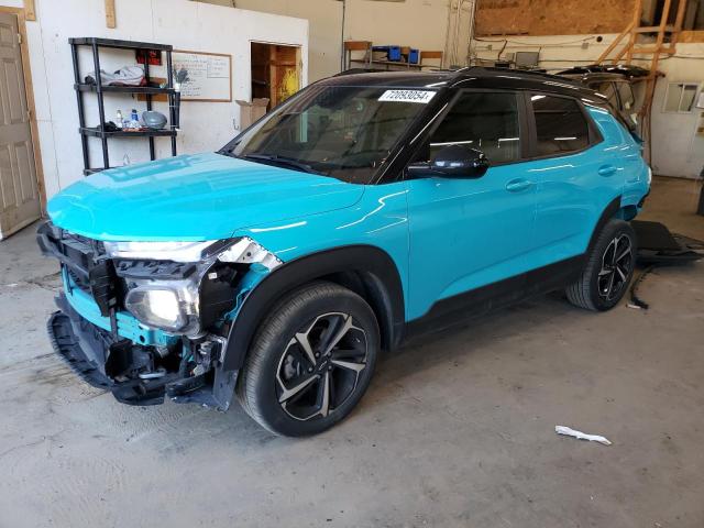 KL79MUSL8MB057628 - 2021 CHEVROLET TRAILBLAZE RS TEAL photo 1