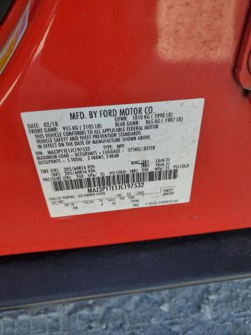 MAJ3P1TE1JC197532 - 2018 FORD ECOSPORT SE أحمر صورة 12