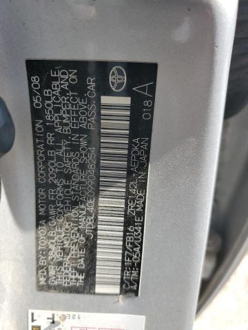 JTDBL40E099048254 - 2009 TOYOTA COROLLA BASE SILVER photo 12