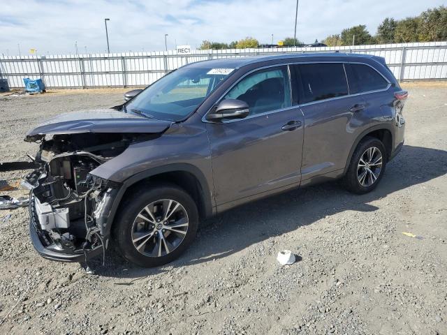 5TDKKRFH3GS135095 - 2016 TOYOTA HIGHLANDER XLE GRAY photo 1