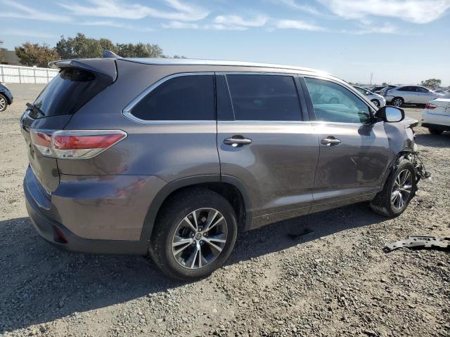 5TDKKRFH3GS135095 - 2016 TOYOTA HIGHLANDER XLE GRAY photo 3