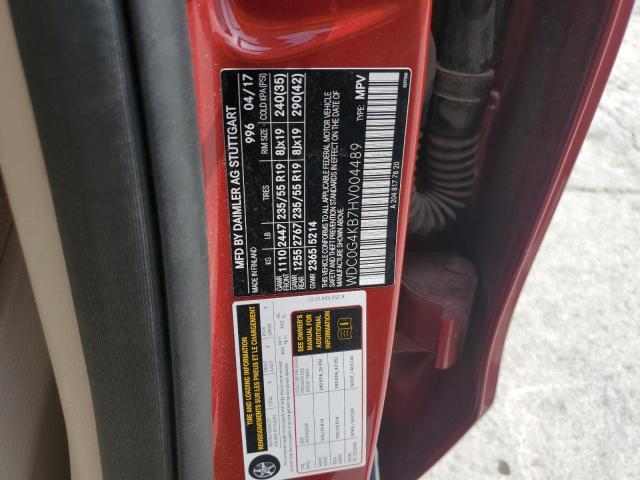 WDC0G4KB7HV004489 - 2017 MERCEDES-BENZ GLC 300 4MATIC RED photo 13