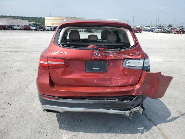 WDC0G4KB7HV004489 - 2017 MERCEDES-BENZ GLC 300 4MATIC RED photo 6