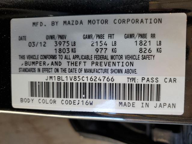 JM1BL1V85C1624766 - 2012 MAZDA 3 I CHARCOAL photo 12